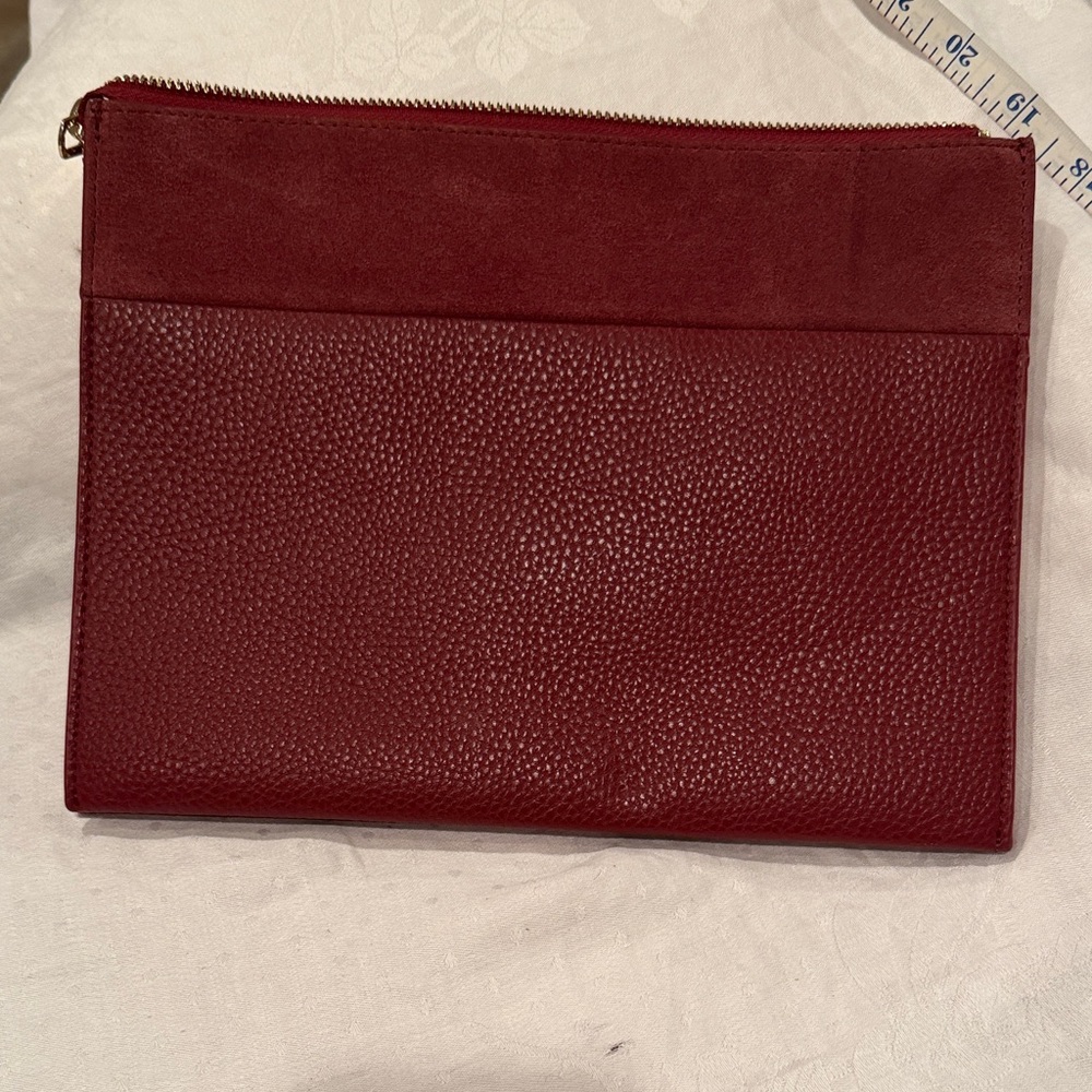 White House Black Market Burgundy Zip-Around Wallet